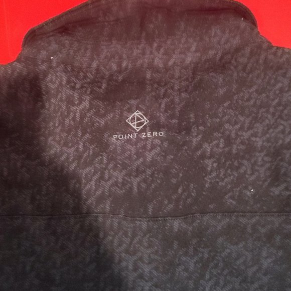 Point Zero 1/4 button up black grey short sleeve T-shirt men's size XXL - Picture 4 of 7